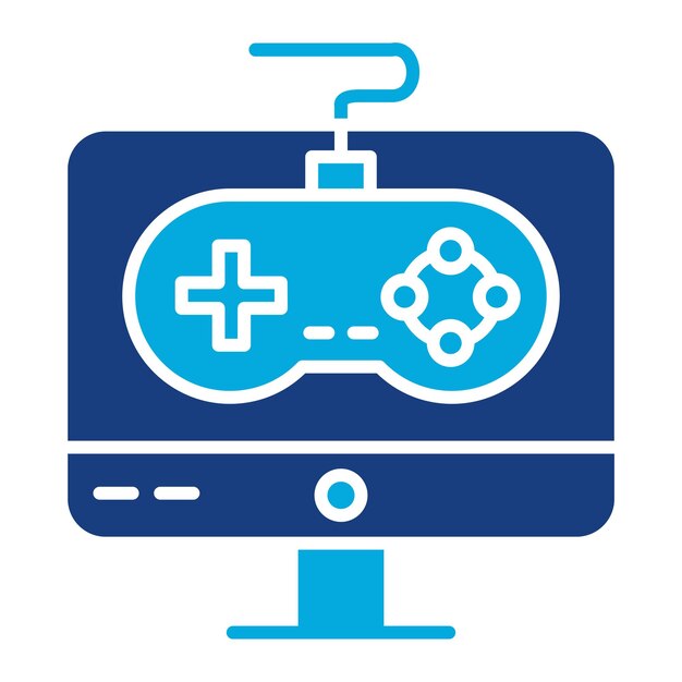 Game Console Duotone Illustration