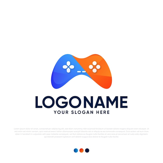 Design del logo della console di gioco vettore premium