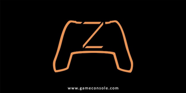 Vector game console logo design with letter z