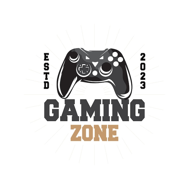 Логотип игровой консоли Gamer Design Gamepad Иллюстрация Символ шаблона