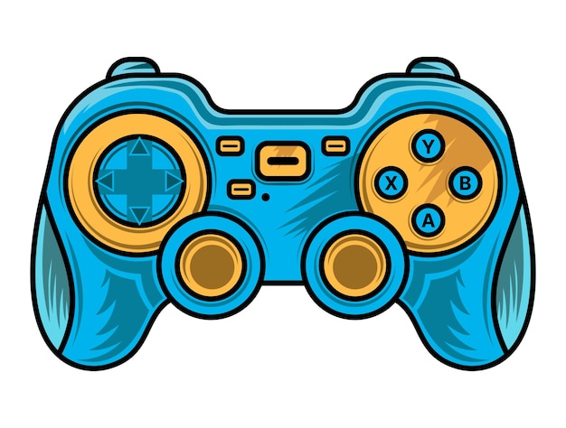 Game controller colorful vector illustration. video game sports technology