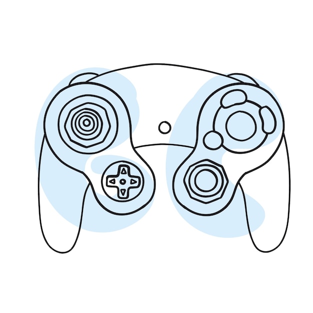 Game controller in handdrawn style