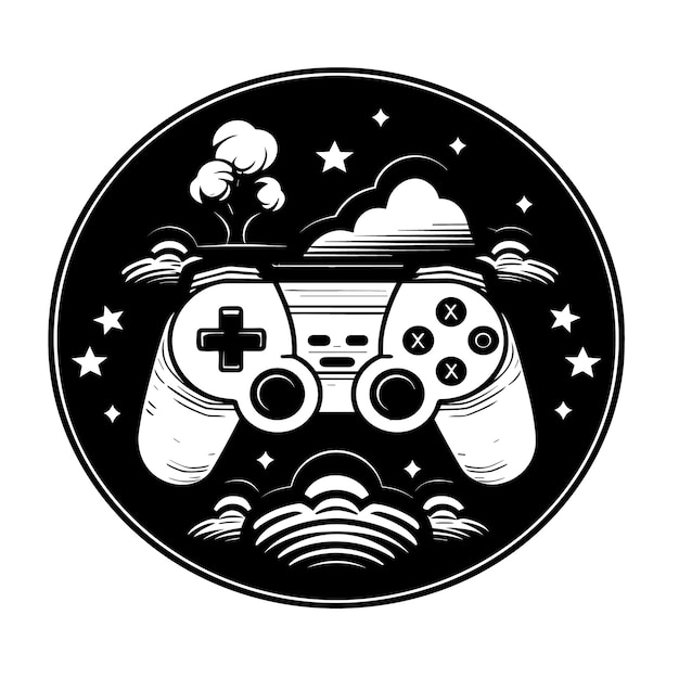 Game controller illustration vector isolated on white background