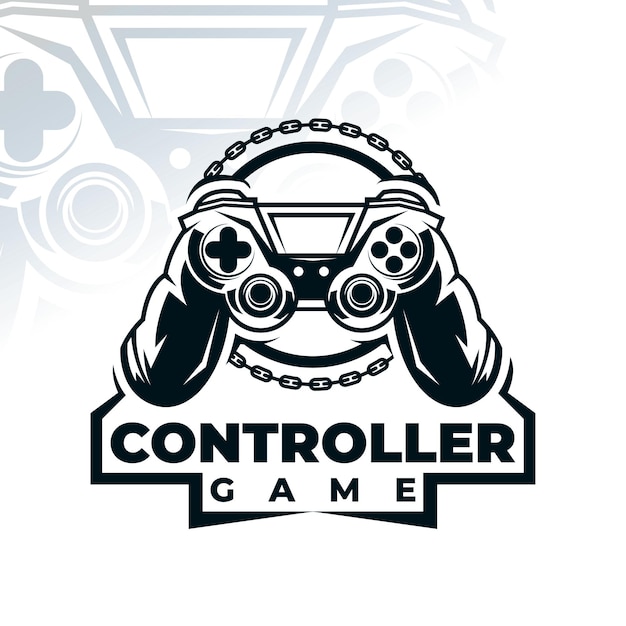 Дизайн логотипа игрового контроллера игровой площадки иллюстрация игрока талисман шаблон дизайна логотипа