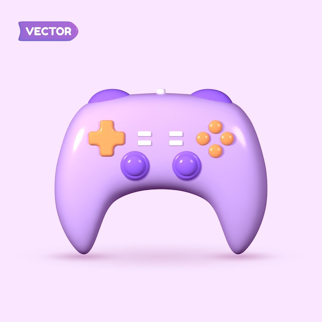 Game controller of joystick voor gameconsole Computergaming accessoire 3D vector icoon