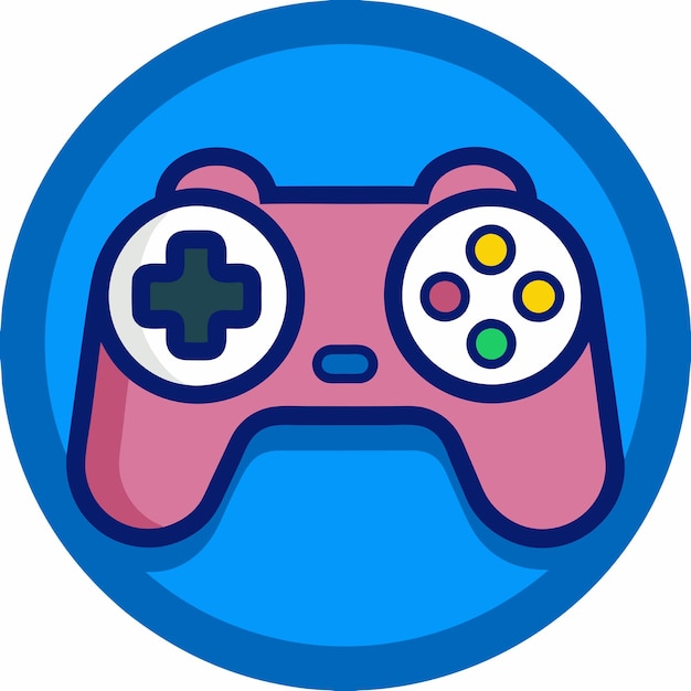 Игровой контроллер Спортивный вектор Икона Иллюстрационная технология Игровая икона Концепция Изолированный премиум Вектор Плоский мультфильмный стиль