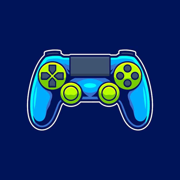 Game Controller Vector kunst illustratie op geïsoleerde achtergrond