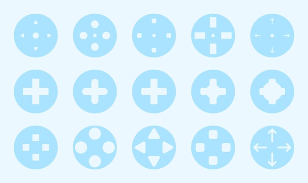 遊戲控制器按 Gamepad 視頻控制台控制按<unk組 視頻遊戲操控 播放裝置 ui 按鈕 矢量插圖