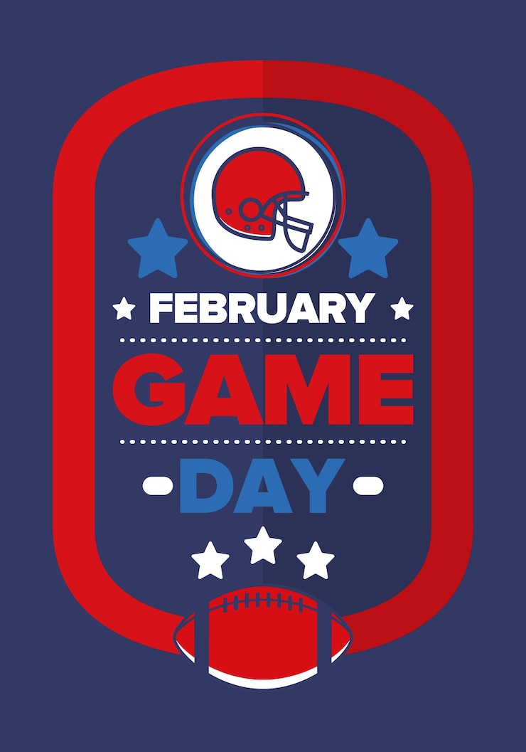 Vector game day american football playoff championship final game sport event vector illustration