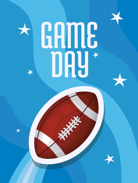 Vector game day card