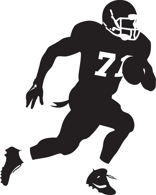 Vector game day gladiator black football logo gridiron king vector american football player