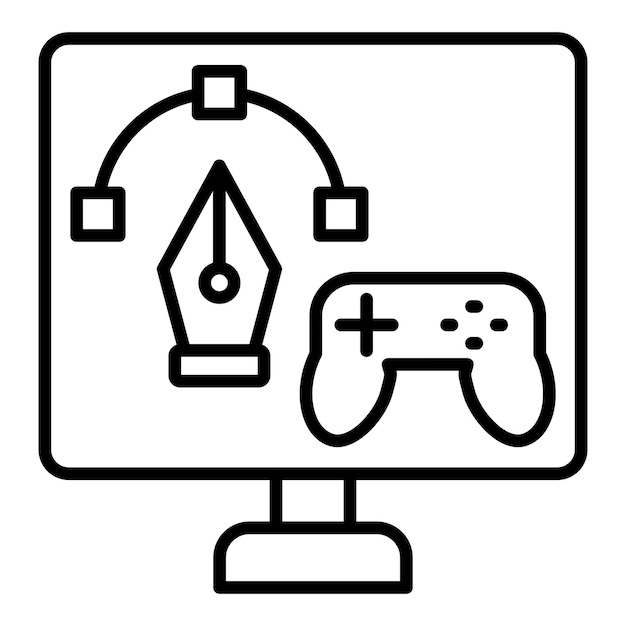 Vector game design icon style