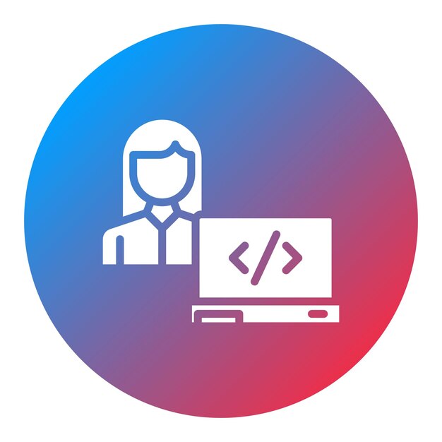 Game Developer Vrouwelijke icoon vector afbeelding Kan worden gebruikt voor Game Development