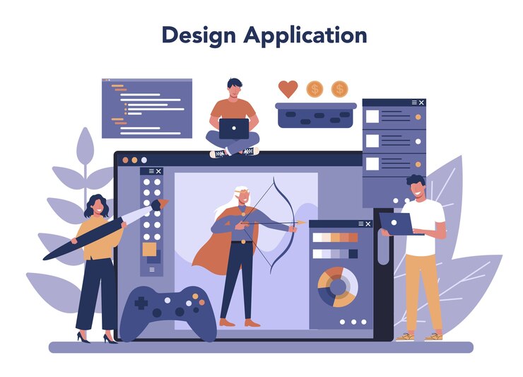 Vector game development online service or platform set