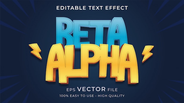 Game editable text effect concept