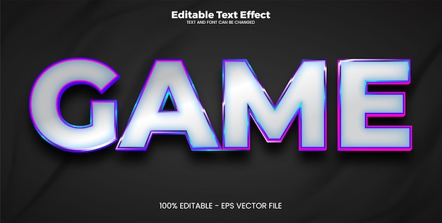 Vector game editable text effect in modern trend style