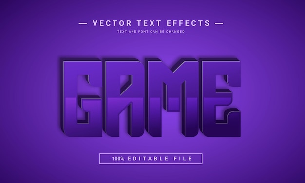 Vector game editable text effect template