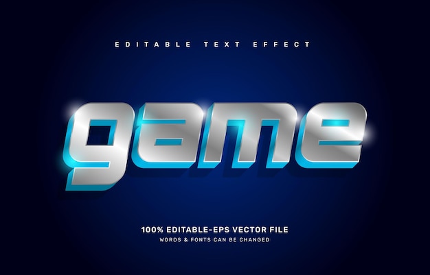 Game editable text effect template