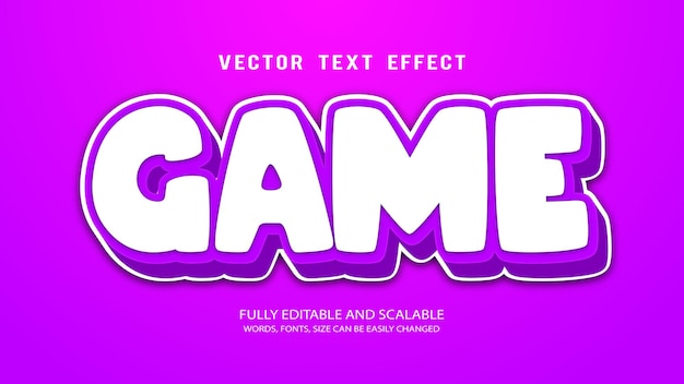 Вектор редактируемого текстового эффекта игры с милым фоном