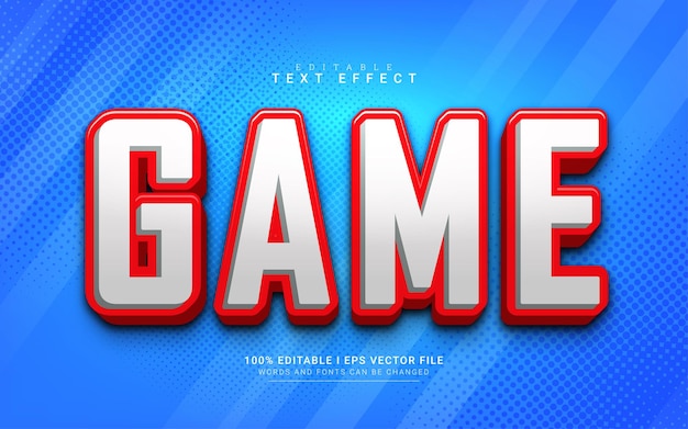 Game editable text effect