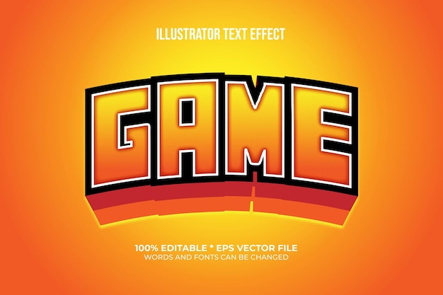 Game Editable Text Effect