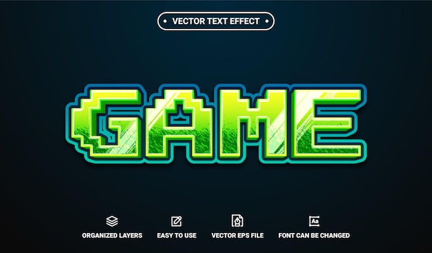 Game Editable Vector Text Effect