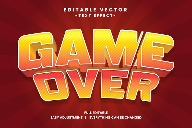 Game Event Vector Text Effect Editable