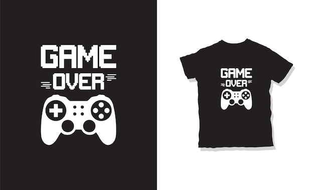 Game over gaming t-shirt design