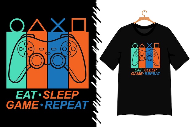 Game grafisch t-shirt ontwerp
