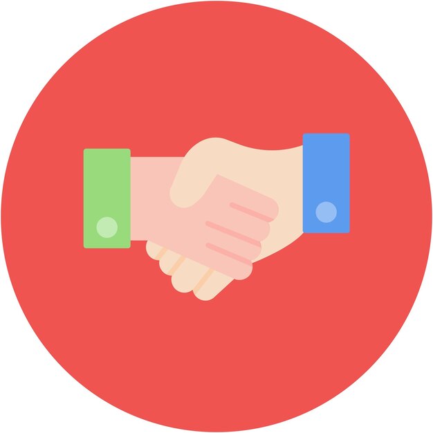 Game Handshake Vector Illustration Style