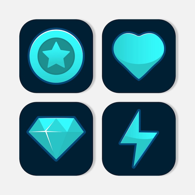 Vector game icon set vector design