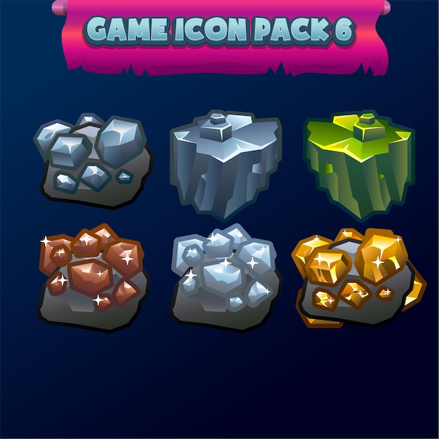 Vector game icon set