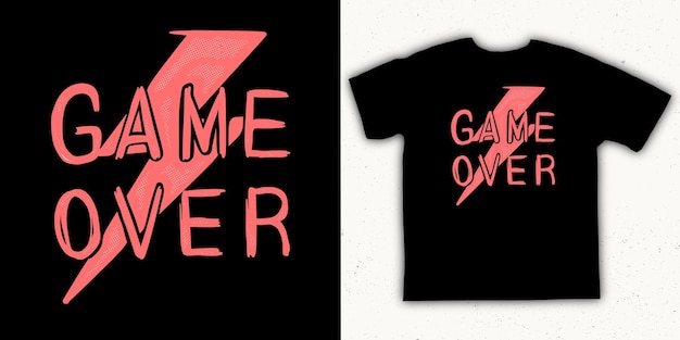 Game over illustration vector for tshirt jacket hoodie can be used for stickers etc