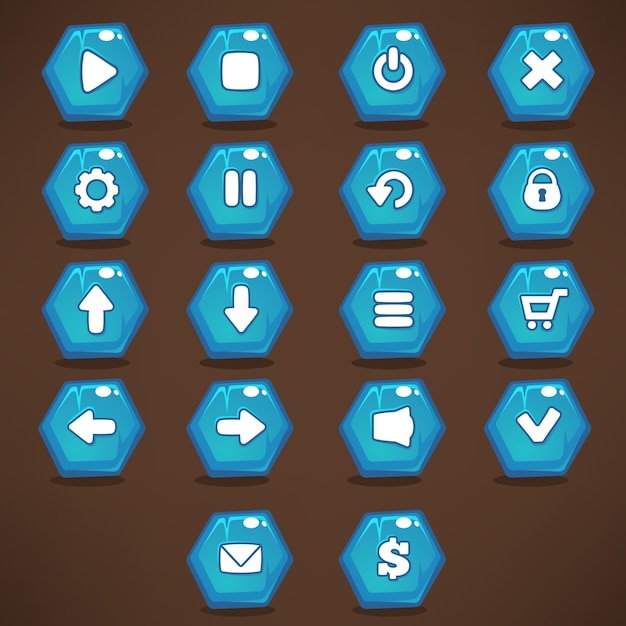 game interface buttons for your mobile game