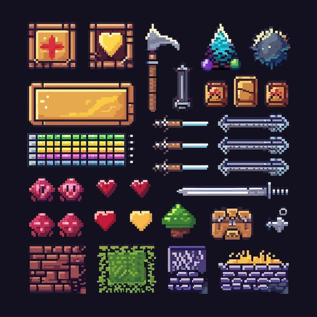 Vector game items