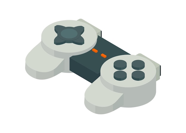 Vector game joystick in isometric view simple flat illustration