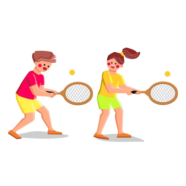 Vettore vettore di tennis del bambino del gioco