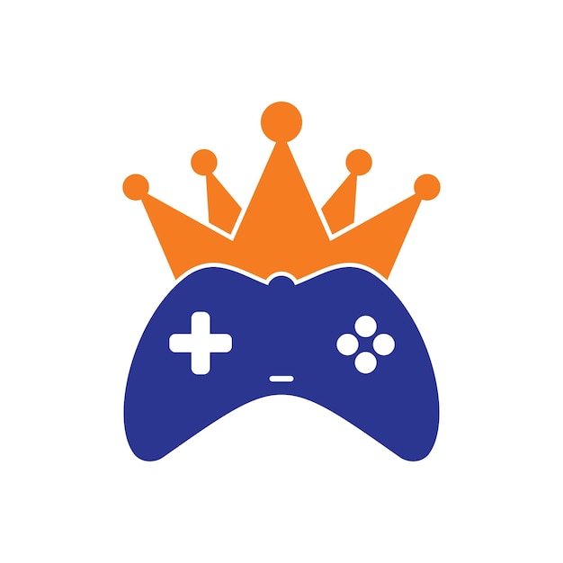 Game King Logo Icon Design Gamepad king logo vector design illustration