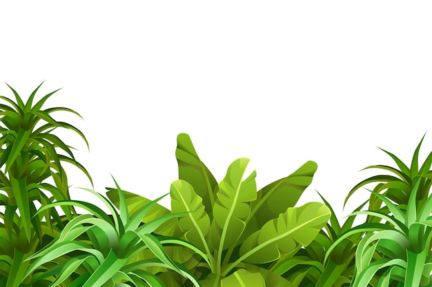 ベクトル 熱帯植物とゲームの風景