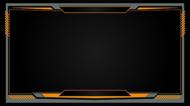 Game live stream interface overlay frames for gamer broadcast