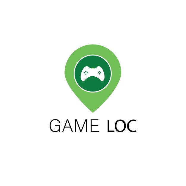 ゲームの場所のロゴデザインテンプレート