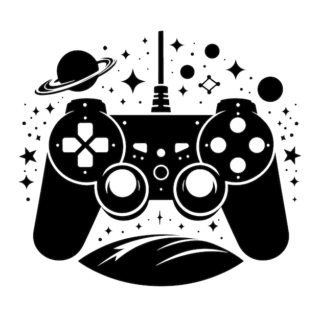 Game logo vector illustration black color