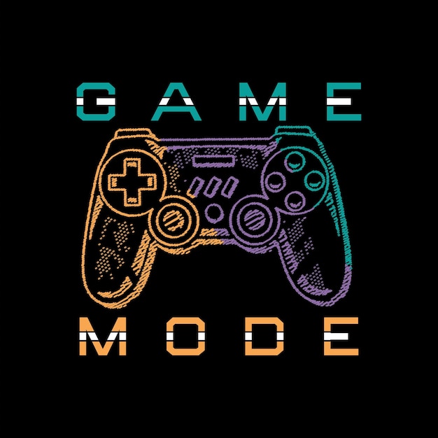 A game mode with a game controller on it