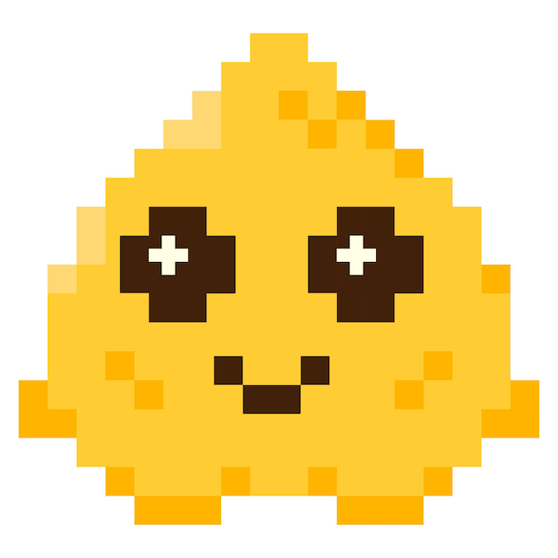 Vector game monster for 8bit games vector icon in pixel art style