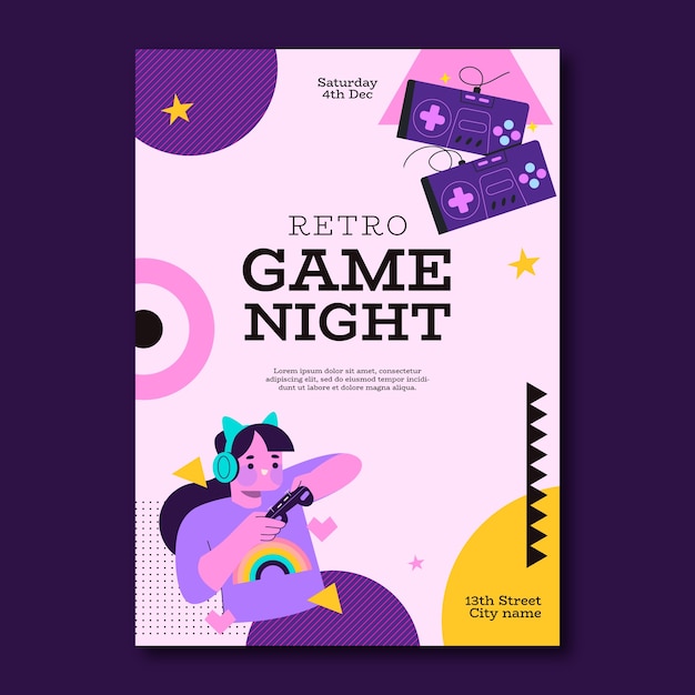 Game night poster template