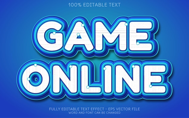 Game online text effect editable text style