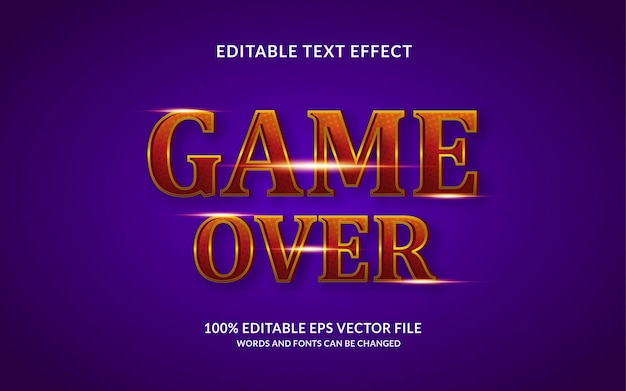 game over bewerkbaar tekststijleffect