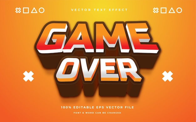 Game Over modern bewerkbaar teksteffect