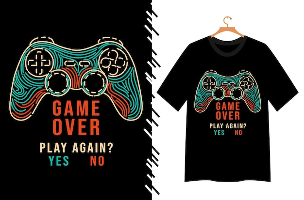 game over t-shirt ontwerp