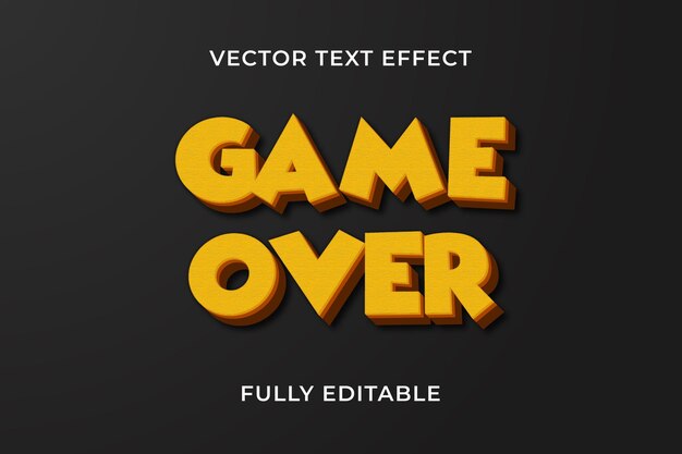 Game over teksteffect